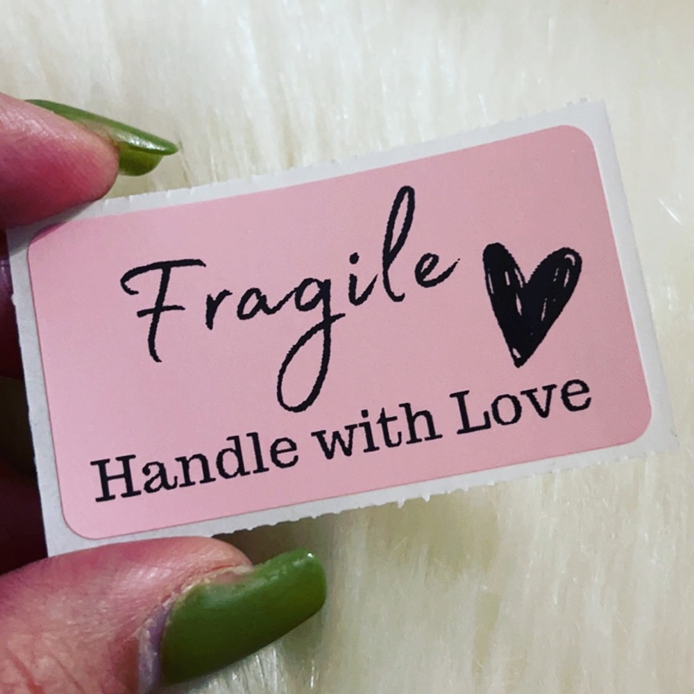 Fragile Handle with Love stickers